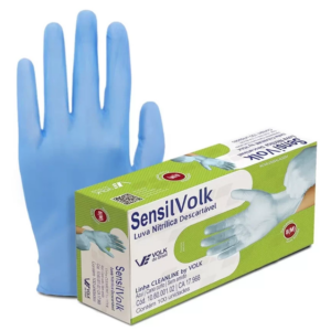 Luva Nitrílica Azul p/Químicos cx/100